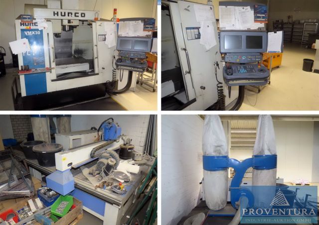 Insolvenz-Auktion: Portalfräse LINK CNC Router LXM 2040, CNC-Bearbeitungszentrum HURCO VMX 30