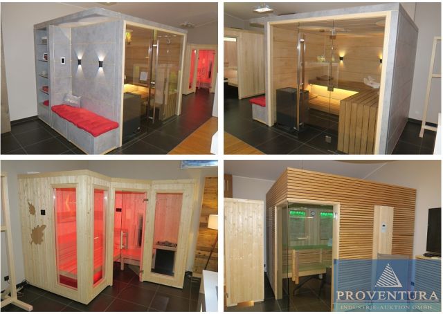 Insolvenzversteigerung TEKA Saunabau GmbH: 4 Ausstellungs-Saunen, Zubehör, etc. Startpreis je Sauna € 500,- netto!