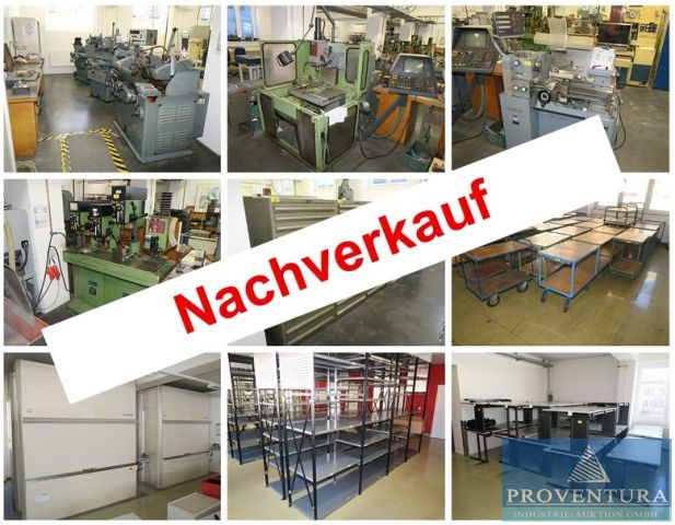 Lagerräumung: Versteigerung wegen Standortauflösung: 300 Positionen Metallbau, Schleif- Dreh- und Fräsmaschinen, Schwerlastregale, Materialrollwägen, etc.