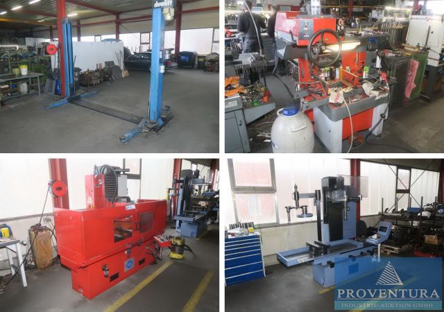 Insolvenzversteigerung B.S. Motoren Manufaktur GmbH, 145 Pos. Maschinen u. Werkzeuge zur Instandsetzung von Motoren, Ventilsitzbearbeitungsmaschinen, Flachschleifmaschine ZANROSSO, Zylinderkopfschleifmaschine COMEC RP1300-M, Honmasch., etc