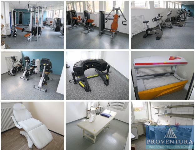 Nachverkauf: Versteigerung Restinventar aus Kurmittelhaus in Bad Gandersheim: 180 Pos., Fitnessgeräte, viele Massageliegen, Sprossenwände, Möbel, Gastro, etc.