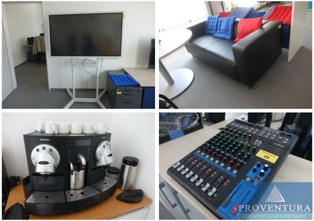Insolvenzversteigerung Büro und EDV: 55 Positionen, Ergonomieschreibtische, Büromöbel Vitra, Digitales Whiteboard SAMSUNG, div. Monitore, etc.