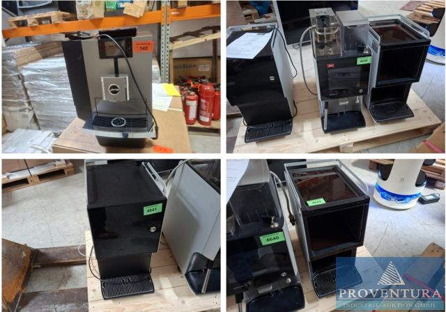 aus Leasing: Kaffeevollautomat Jura X10 Dark Inox, Kaffeevollautomat MELITTA Cafina XT6 , Milchkühlschrank MELITTA XT MC30, Tassenwärmer MELITTA XT CW30, 2x Kaffeevollautomat JURA X8 Platin