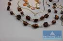 Modeschmuck Kette Bernsteinfarben ca. 41 cm