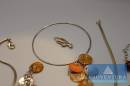 Modeschmuck Kette Bernsteinfarben ca. 41 cm