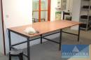 Packtisch Holz mit Stahlrohrgestell