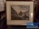 Wandbild Stich Weinmarkt Augsburg um 1770