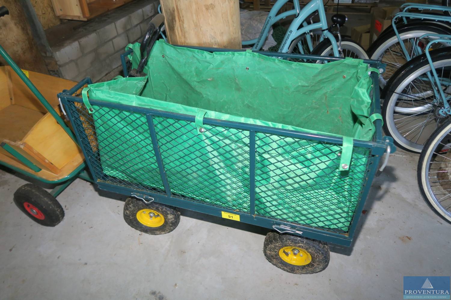 Bollerwagen Metall grün | Proventura Online-Auktion