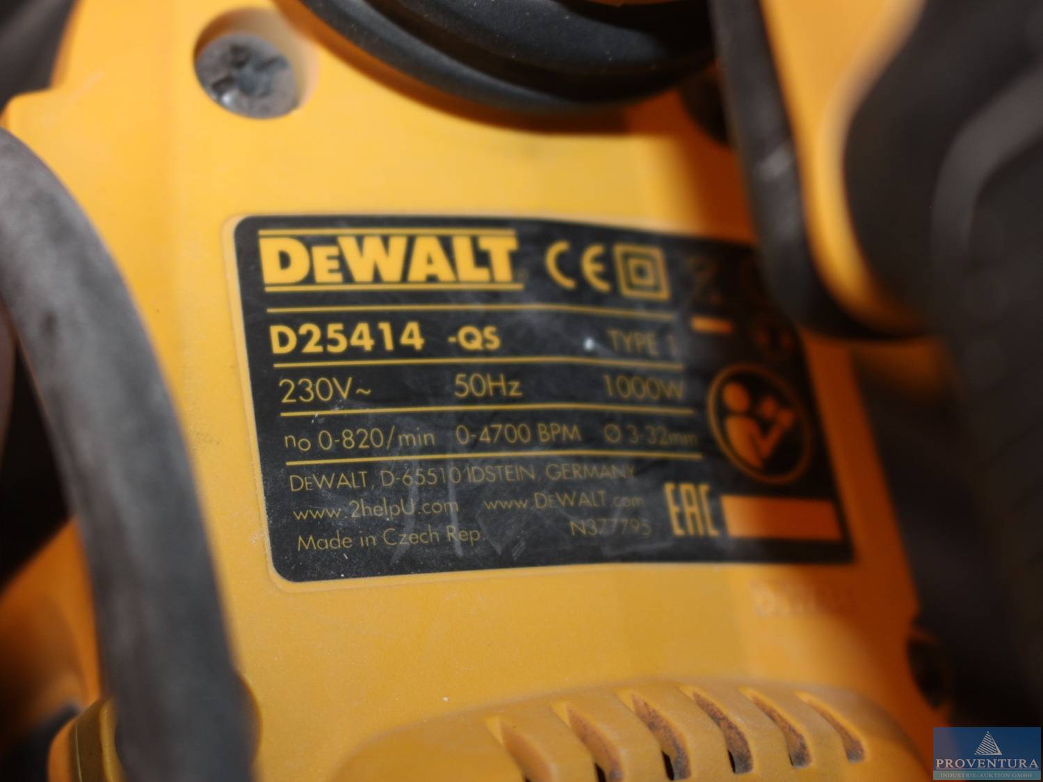 Bohrhammer DEWALT D25414 QS Type 1 Proventura OnlineAuktion