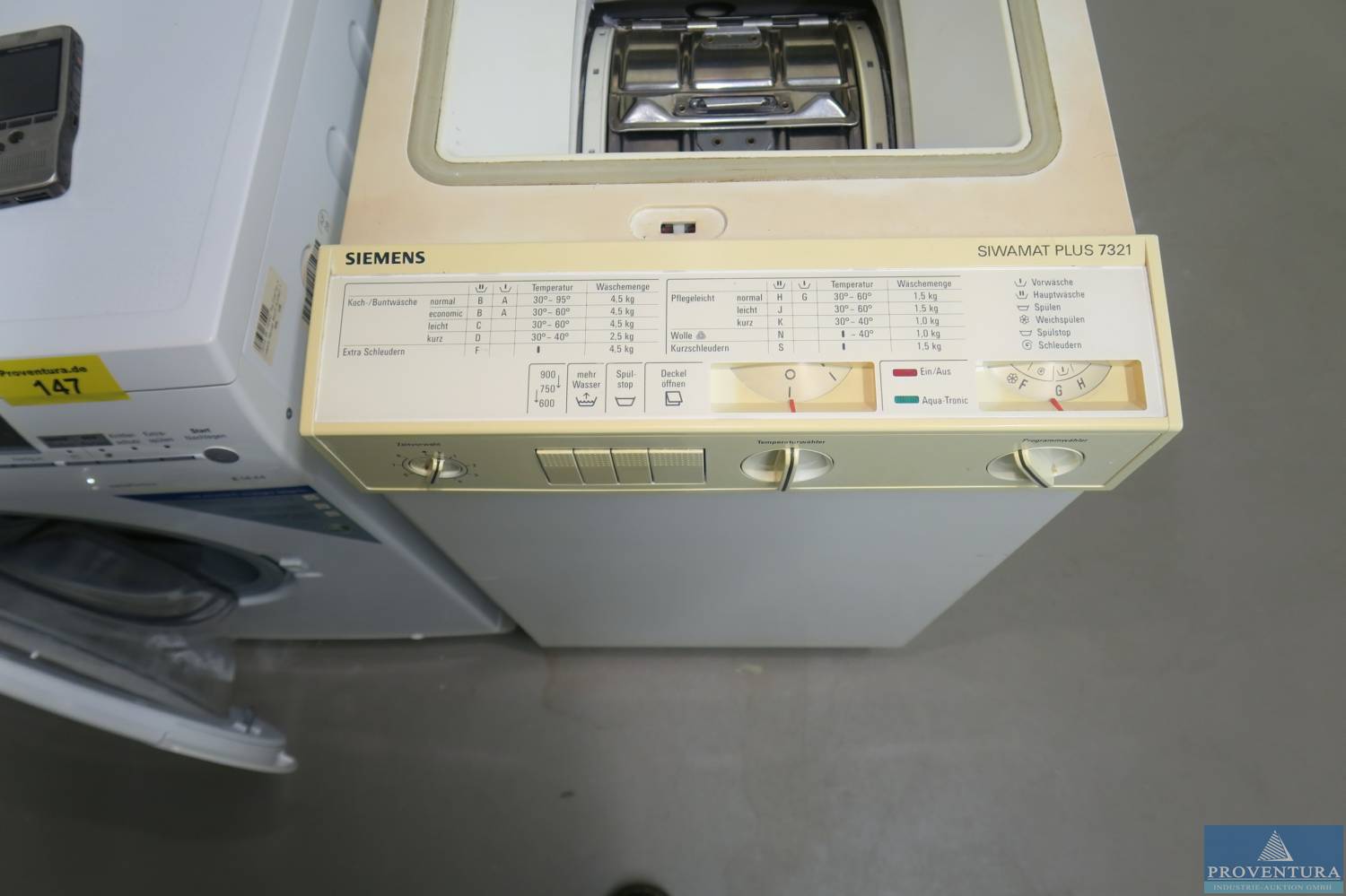 Waschvollautomat Toplader SIEMENS Siwamat Plus 7321 | Proventura Online ...