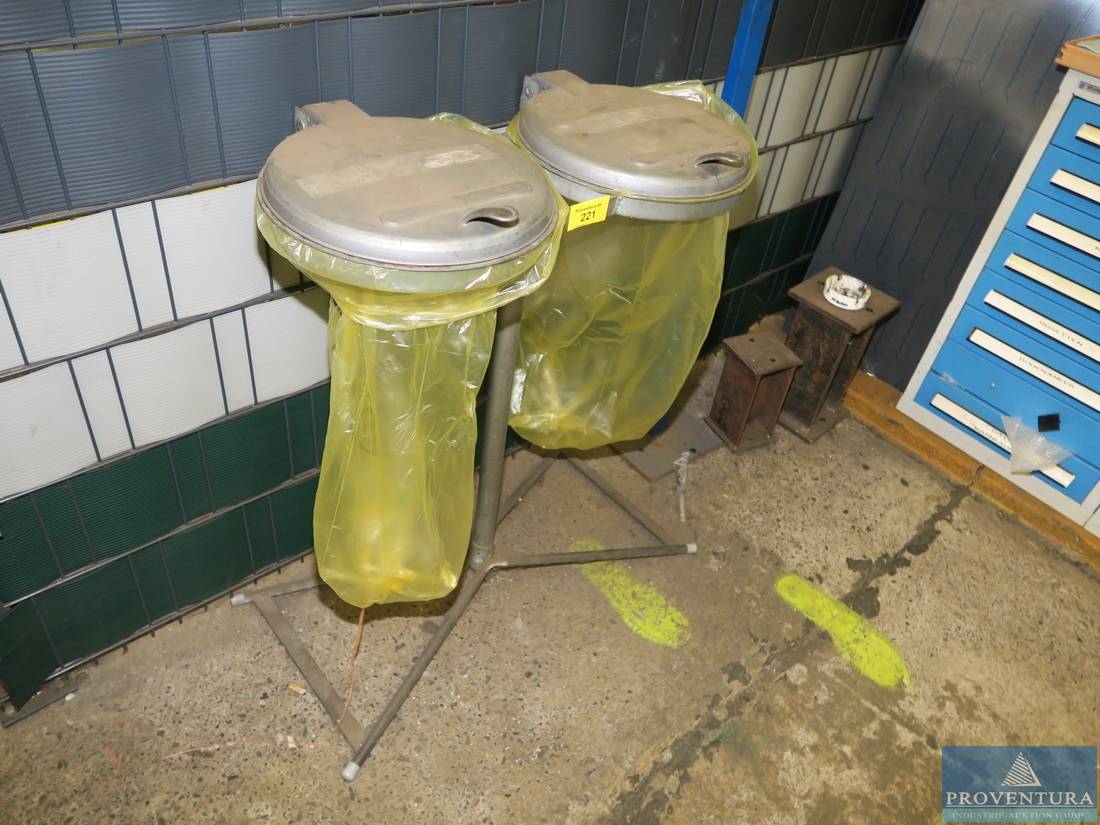 Doppel-Müllbeutelhalter verzinkt | Proventura Online-Auktion