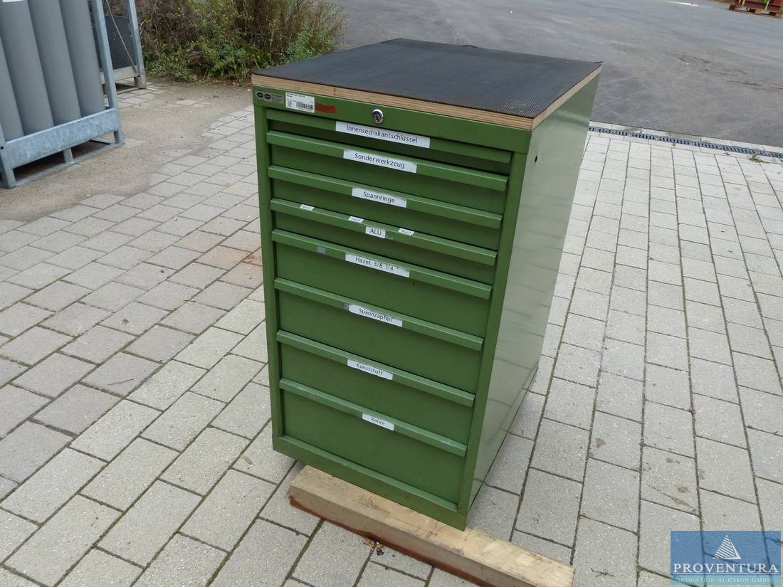 Magazin-Schubladenschrank Metall grün