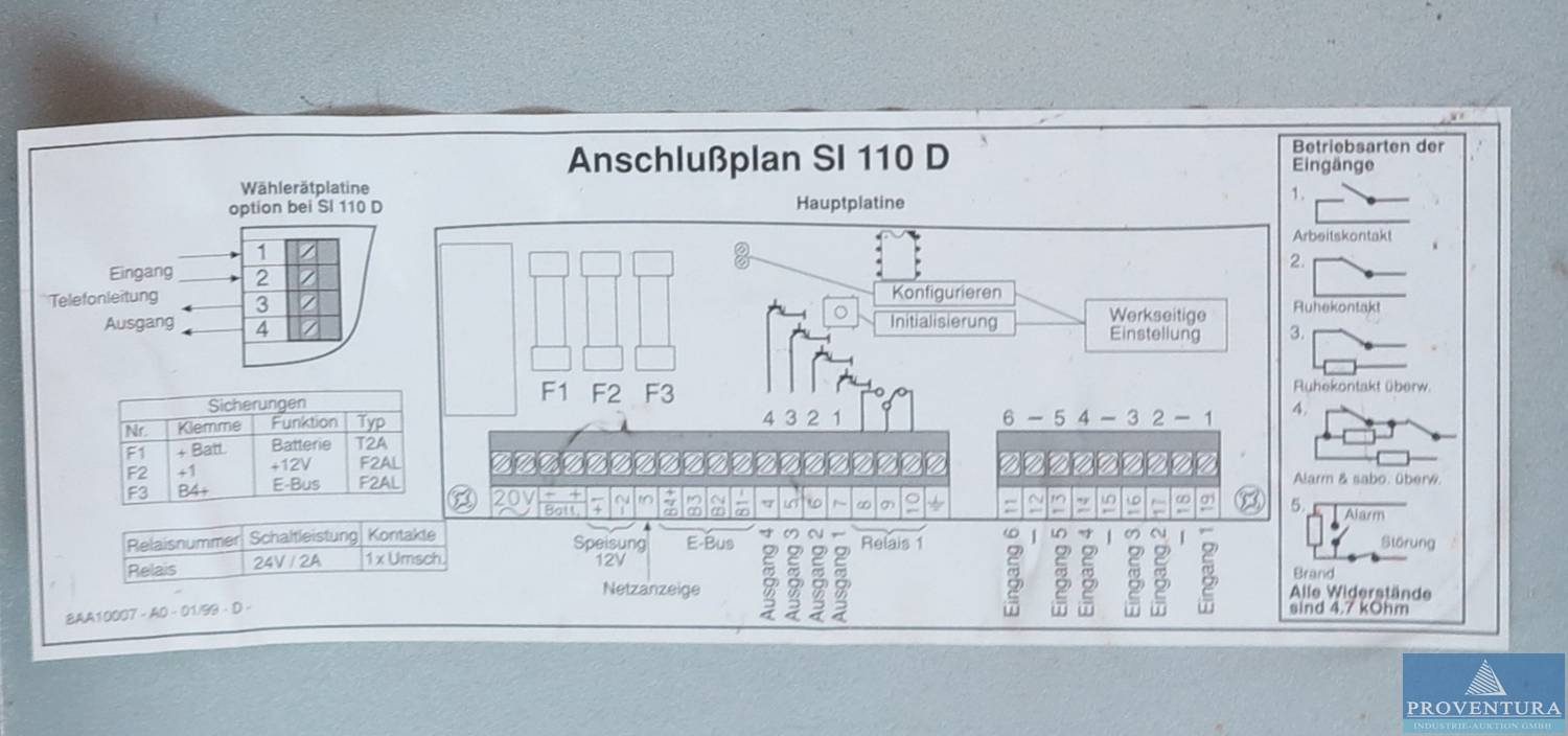 Alarmanlage Siemens Si110 D Proventura Online Auktion