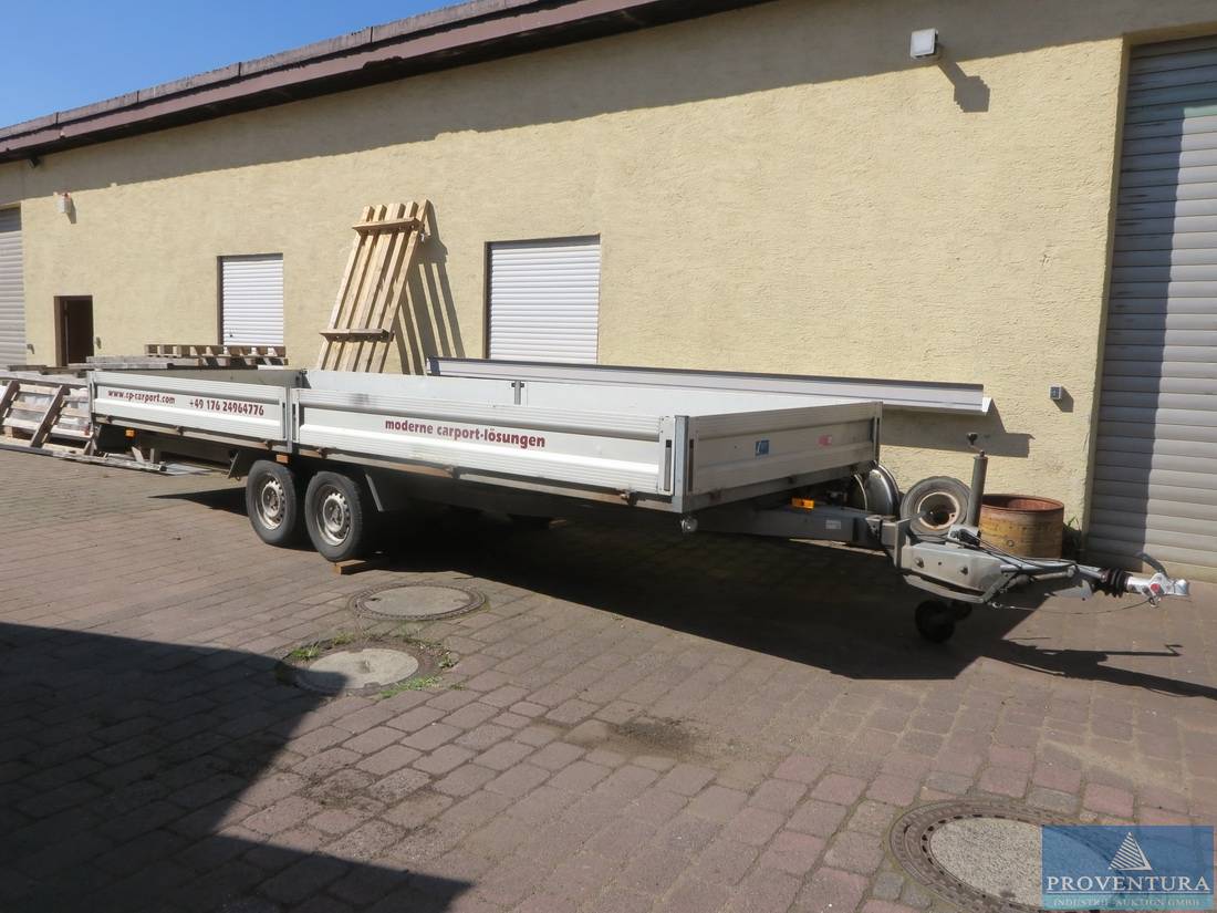 Aus Insolvenz: Pkw-Anhänger UNSINN LM3560, EZ 2010, zul. GG 3.500 kg, Ladefläche 6m, Deichsel ausziehbar, 63628 Bad Soden-Salmünster