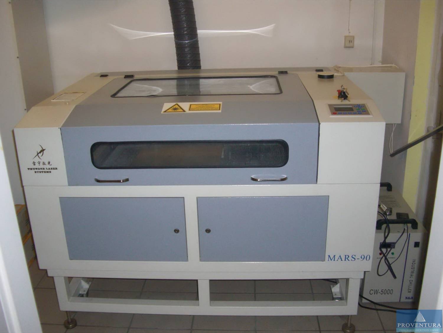 Versteigerung Gravierbetrieb aus Insolvenz Lasergraviermaschine MARS-90 Bj. 2014, UV-LED-Flachbettdrucker FOVUS Bj. 2019, Transferpresse, CNC-Graviermaschine GRAVOGRAPH VXM, Pokale etc., 36251 Bad Hersfeld