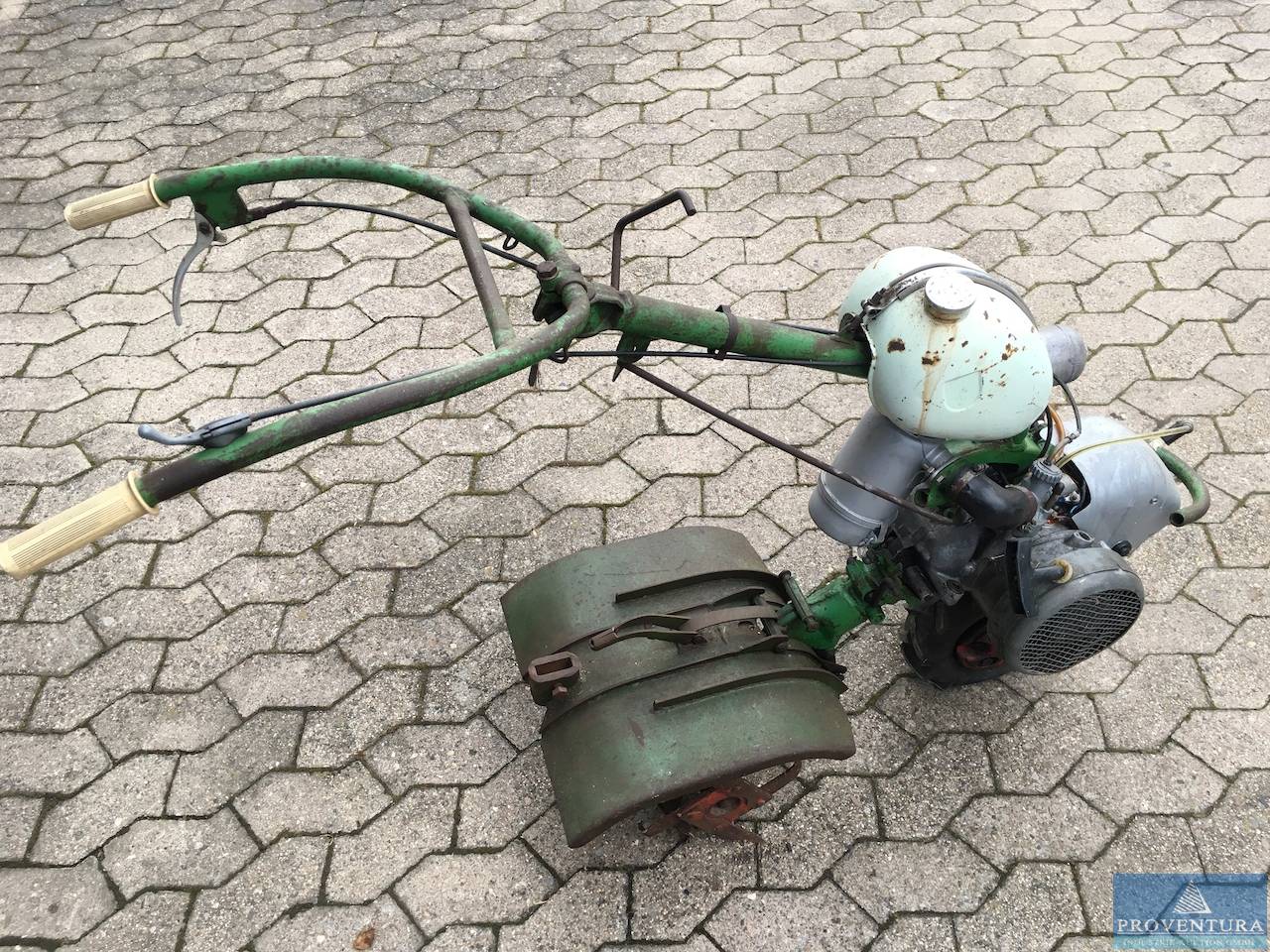 Online-Auktion Oldtimer-Gartengerät: Einradhacke AGRIA Baby 1100, Bj. 60er Jahre, mit NSU Motor, 37500 Raum Einbeck
