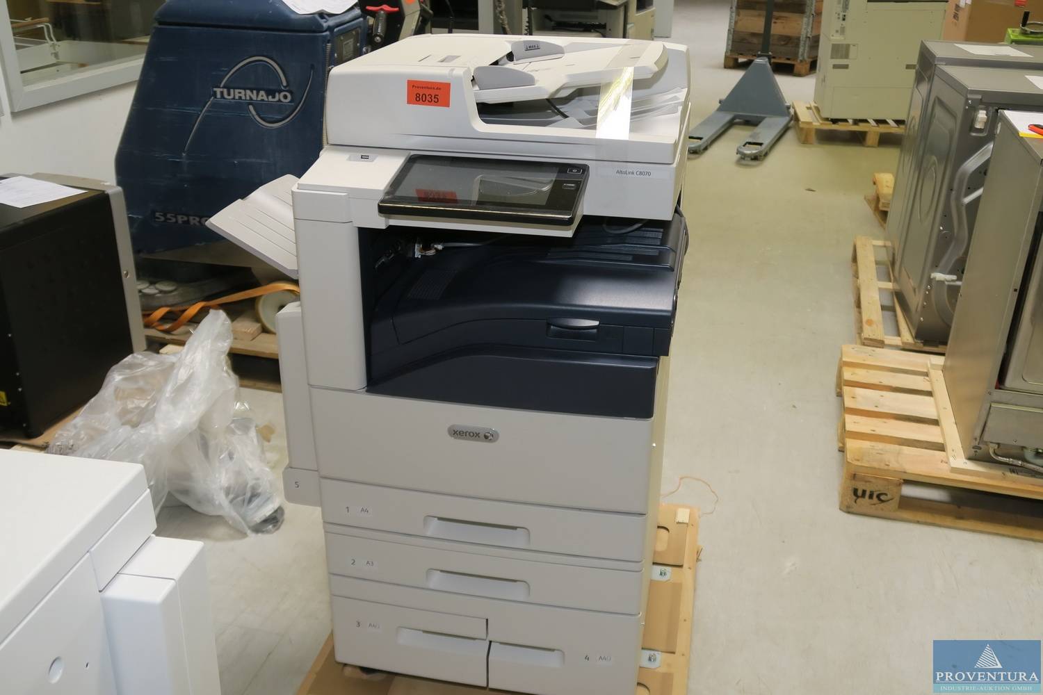 Nachverkauf aus Leasing: Multifunktionsgeräte XEROX Atalink mit Zubehör, Bodenschleifmaschine CONTEC Omega 400V