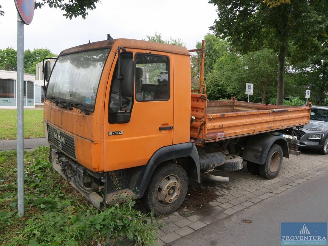 Aus Insolvenz: Lkw-Kipper MAN 8-103, EZ 1994, 281.000 km