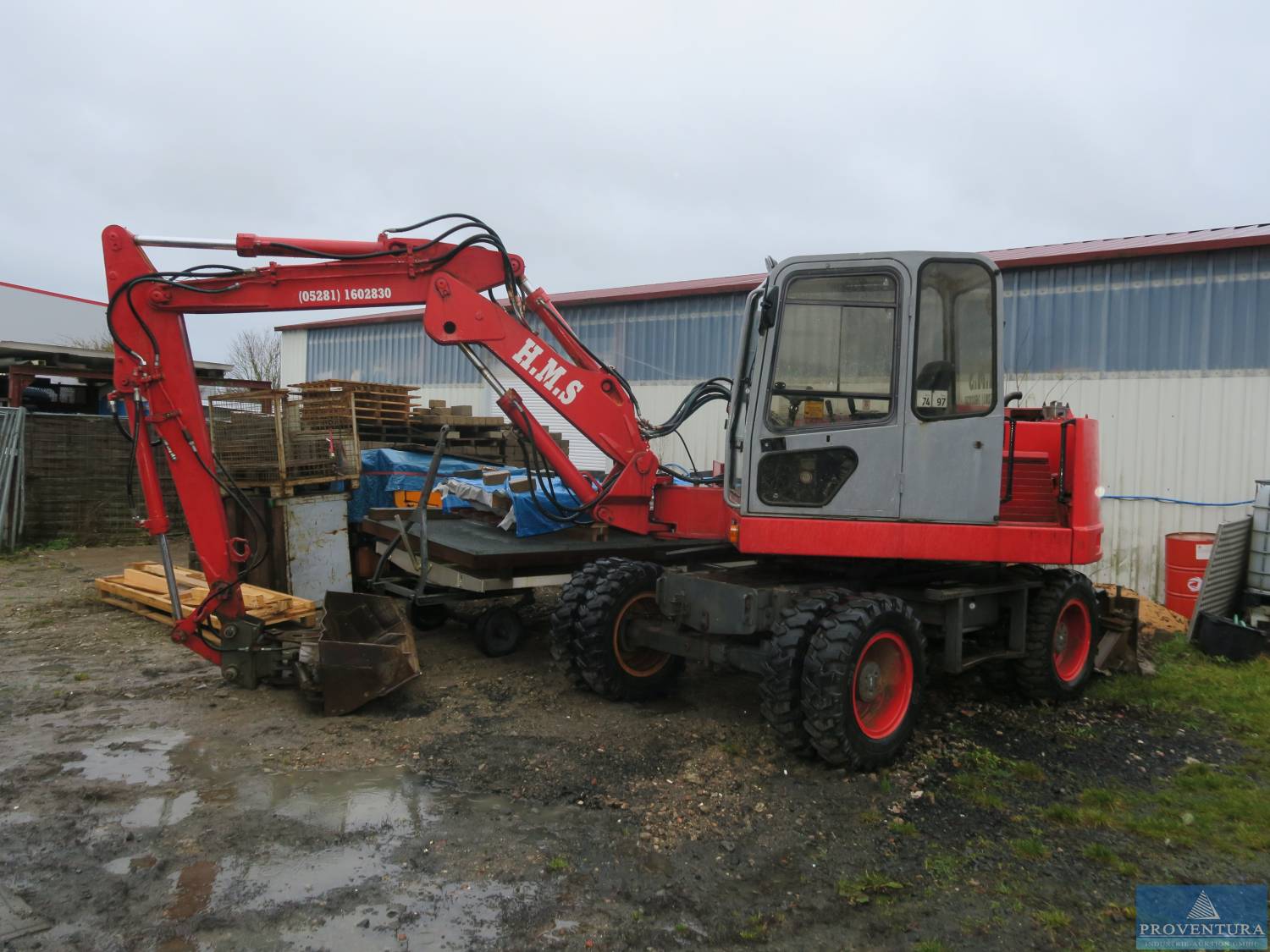 Versteigerung: Mobilbagger WEIMAR M700, 9.000 kg, 5.939 Bh