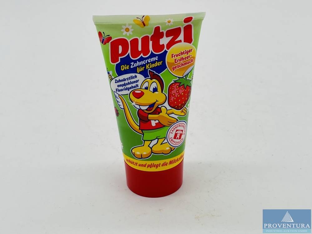 Kinderzahncreme PUTZI Erdbeer 50 ml ca. 12.000 St. verpackt in 12er Sets