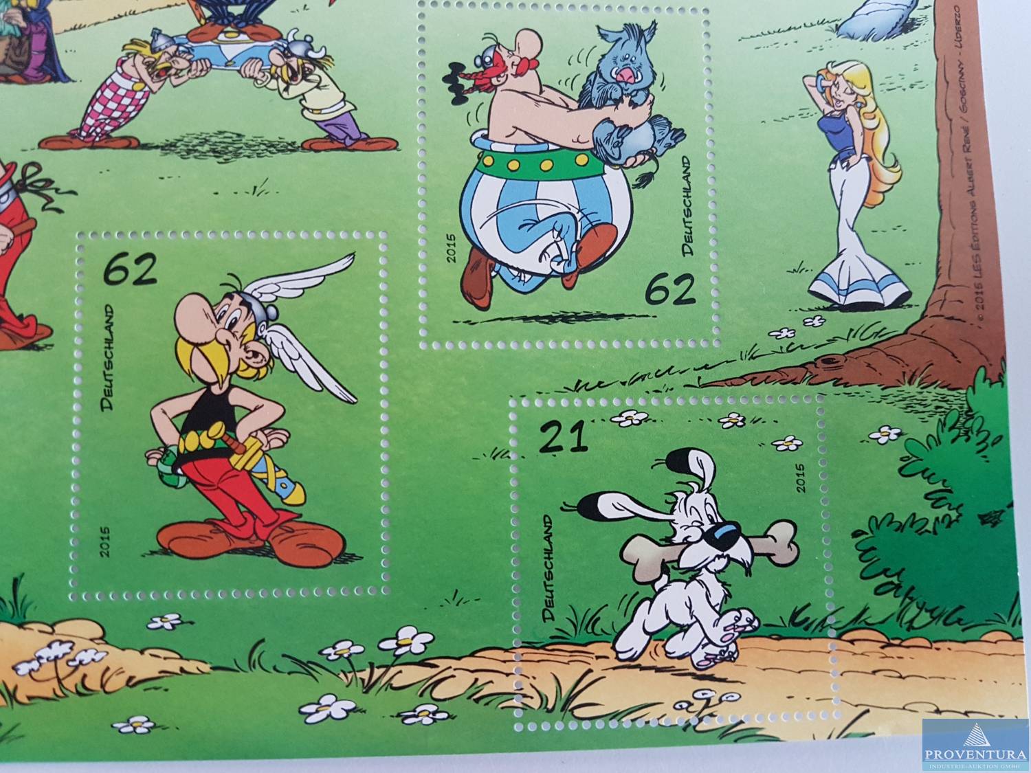 Versteigerung 736 Briefmarkenblöcke BRD Asterix & Obelix Block 80 62+62+21 ct 1.45 EUR, Frankaturwert 1.067,20 EUR