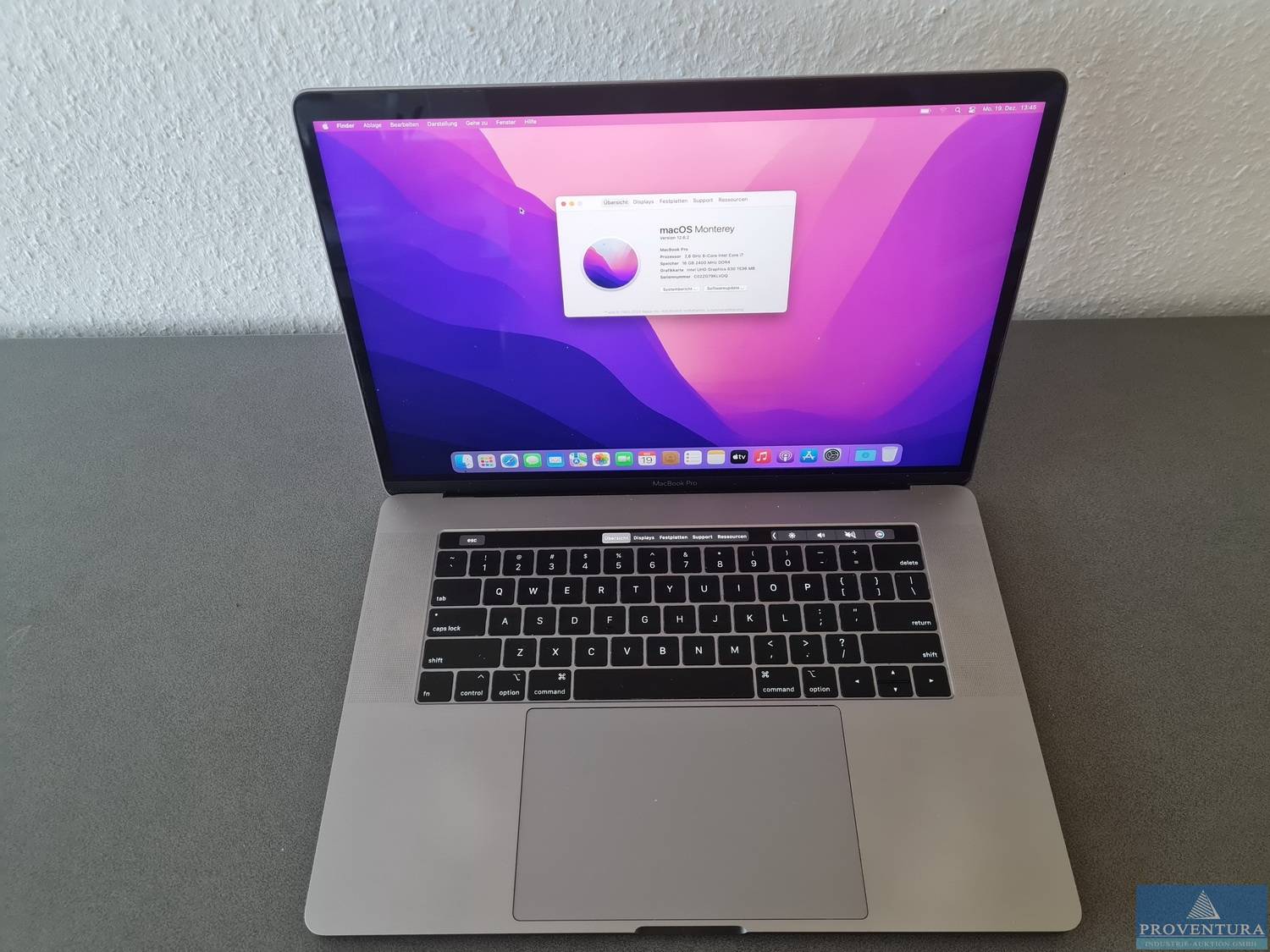 Laptop APPLE MacBook Pro 16 Zoll 2019