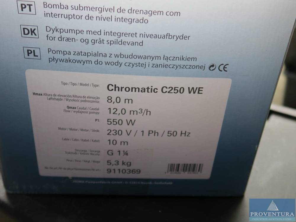 Elektro-Tauchpumpe HOMA Chromatic C250-WE