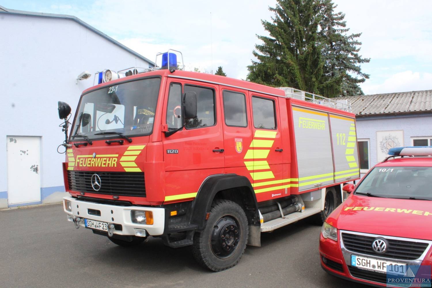 Insolvenzversteigerung Dienstleistungs-Feuerwehrfahrzeuge: TLF Mercedes-Benz 1120 Bj. 1990 und Toyota Aygo 1.0 EZ 2018, ELF 1-Umbau Ford Focus 1.6 TDCi, EZ 2006