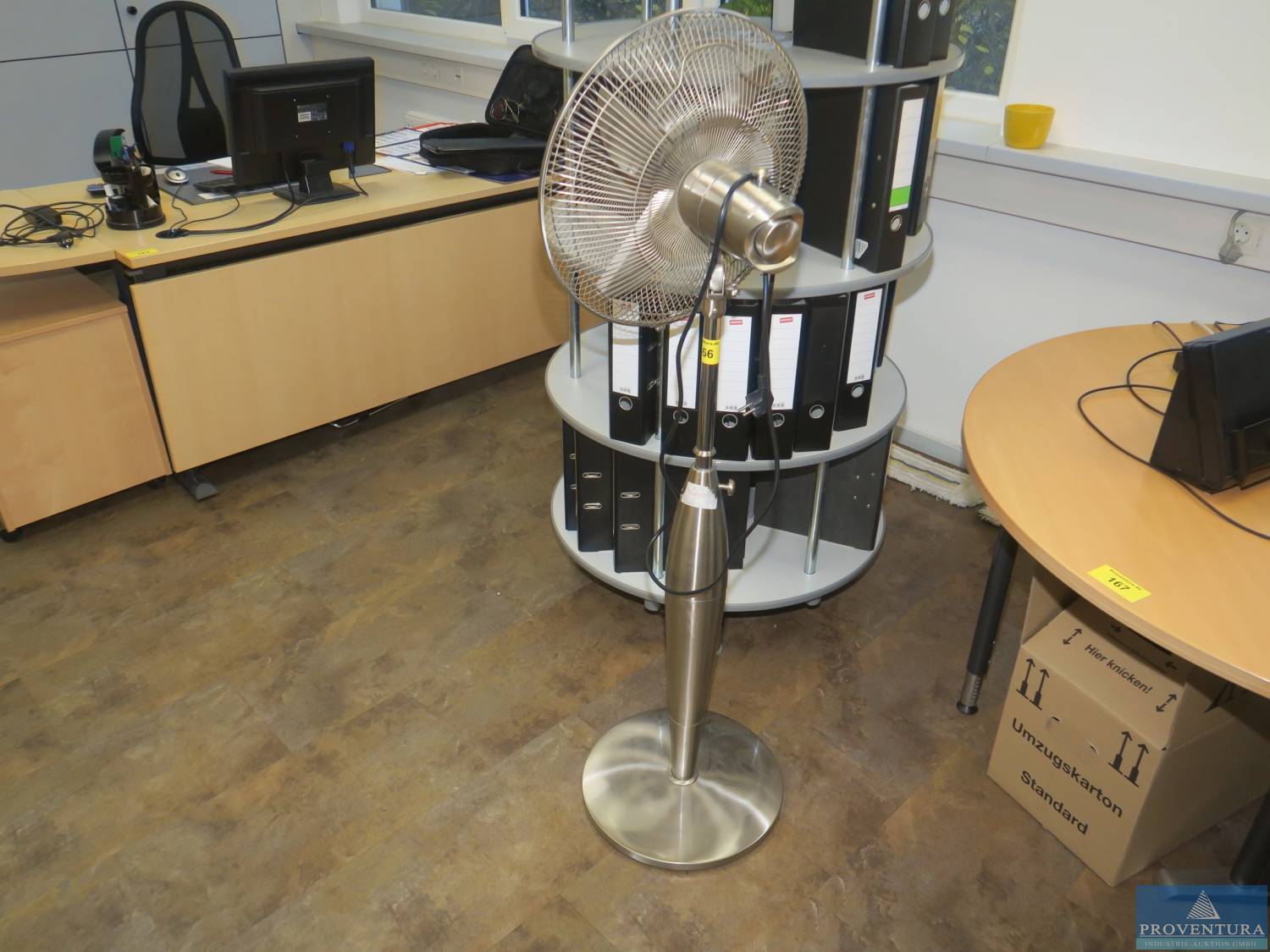 Standventilator Chrom ca. 140h cm