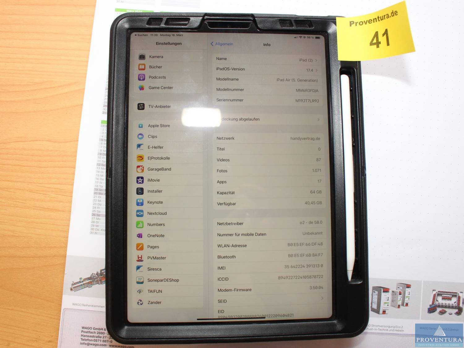 Tablet APPLE IPad Air 5 Mod Nr MM6R3FD A