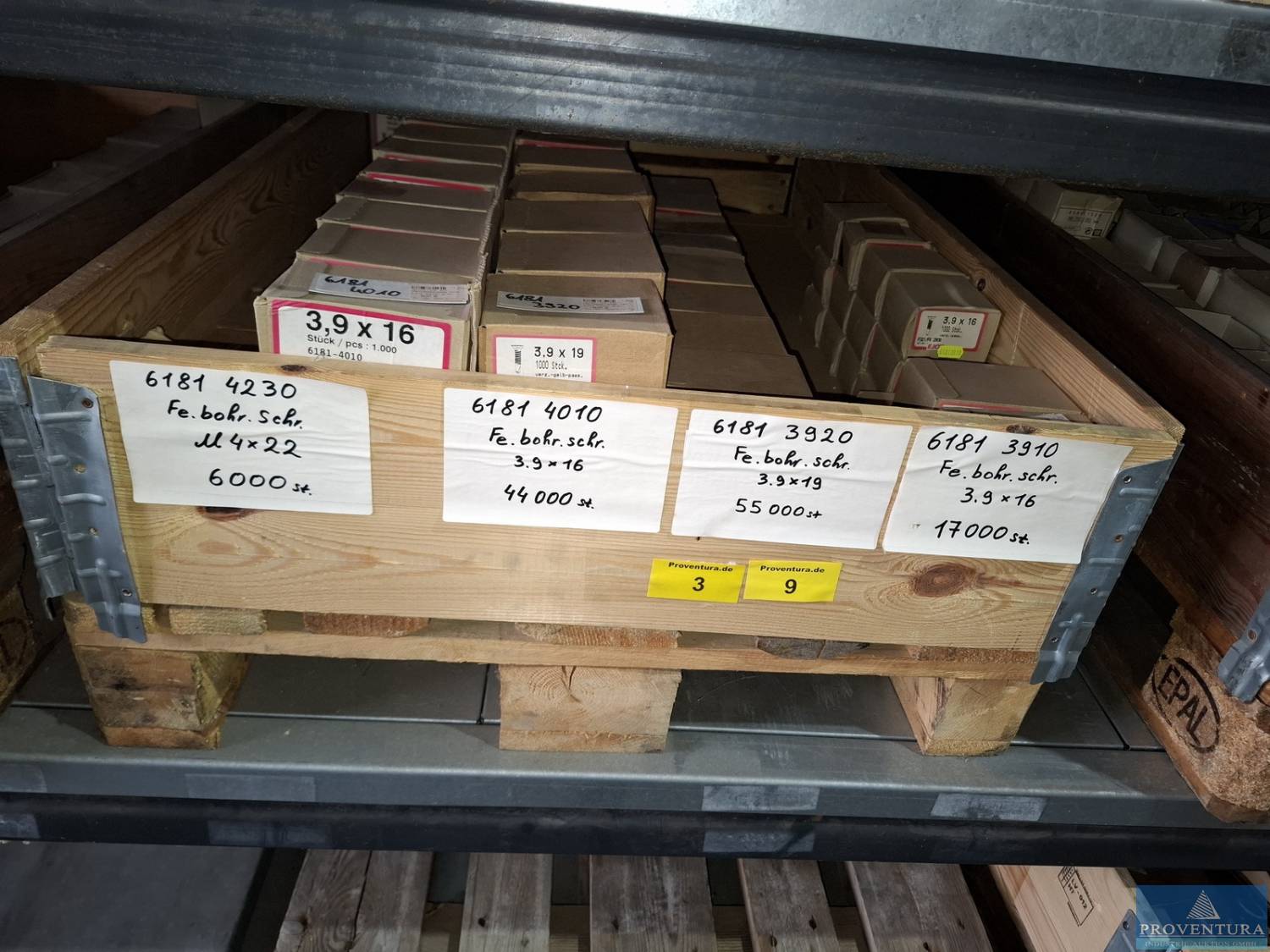 Teil-Lagerräumung 9 Pos. Fensterbauschrauben, Klinkhebel, Nagelstreifen etc.