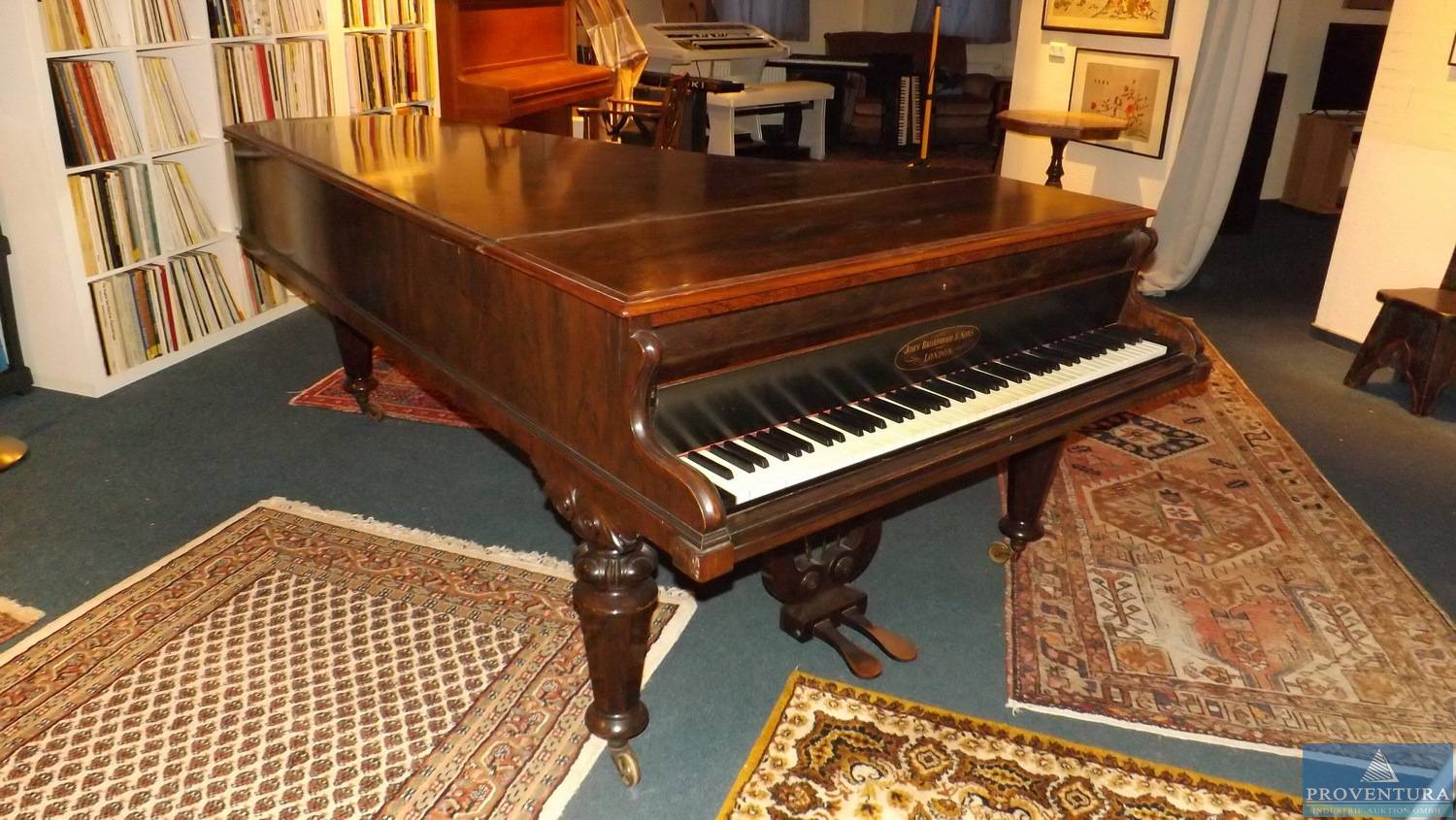 Versteigerung: Grand Piano JOHN BROADWOOD & SONS Semi-Grand pianoforte in rosewood Compas a to a, Baujahr 1875