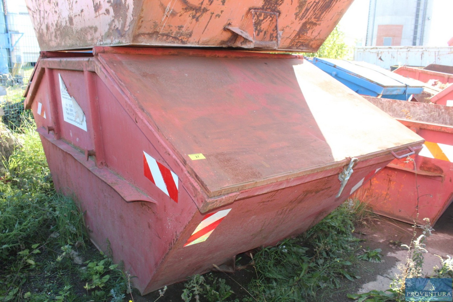 Absetzcontainer Absetzmulde Stahl mit Deckel 7m³