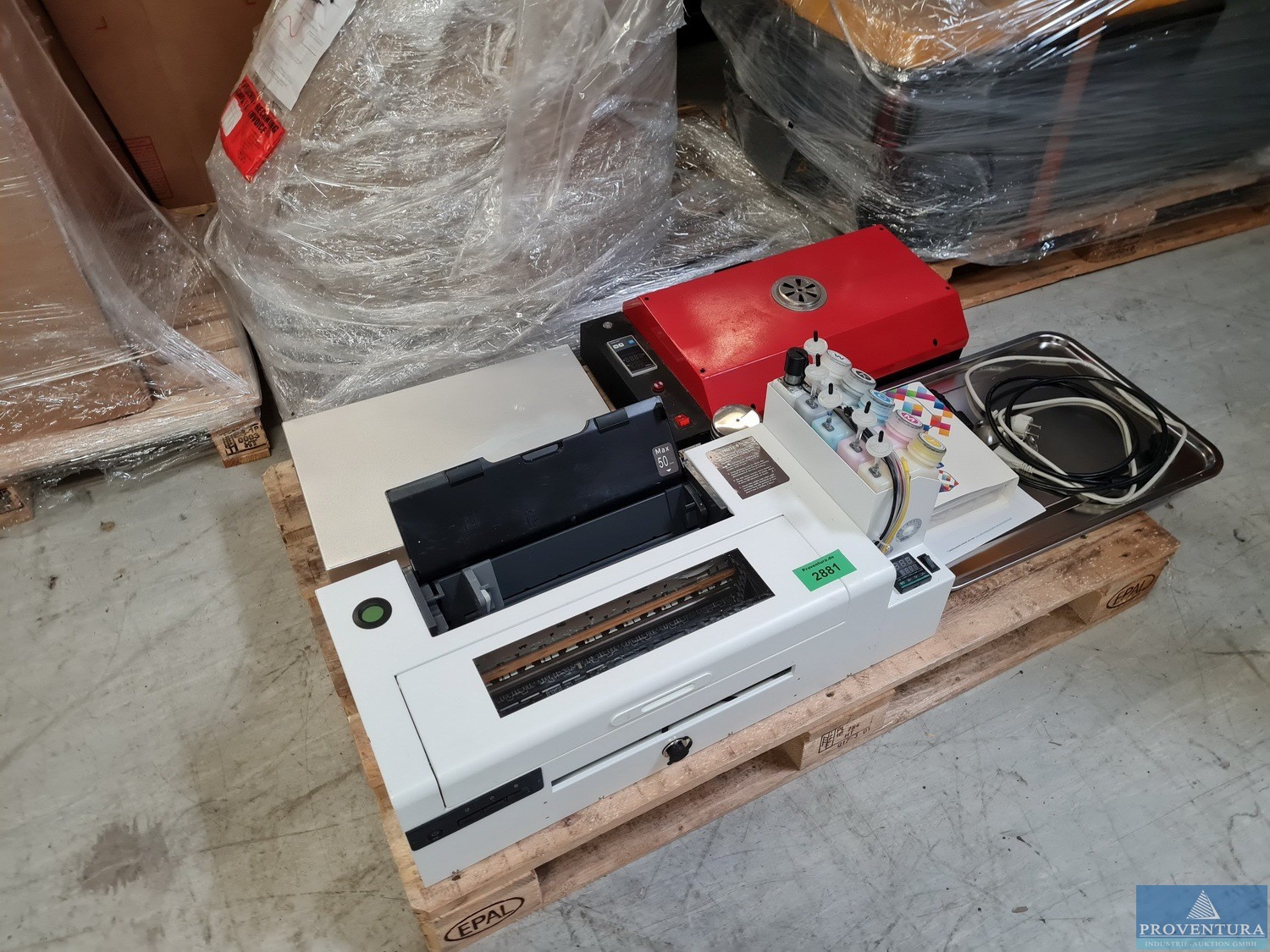 Aus Leasing: Transferdrucksystem Kolibri DFT A3 Drucker mit Heizplatte Trockenofen und Puderwanne angeschafft 02.2022 für ca. 3.875 € netto