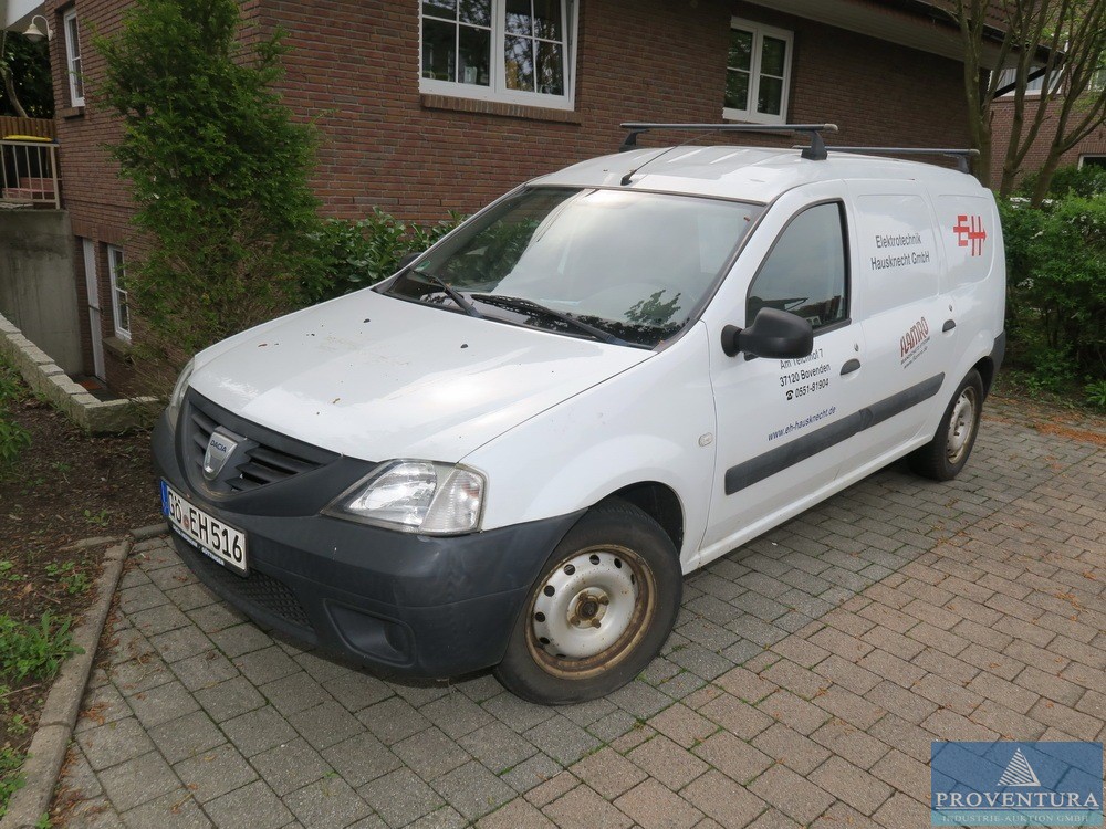 Aus Insolvenz: Lkw geschl. Kasten DACIA Logan 1.4 MPI, EZ 2009, 101.000 km, Startpreis € 400,−