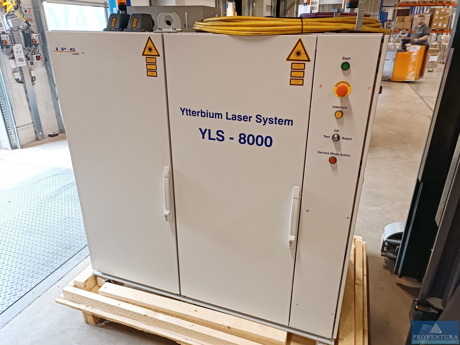 Liquidationsversteigerung: Faserlaser-Schweißanlage IPG YLS-8000 Bj. 2017, wenig Betriebsstunden