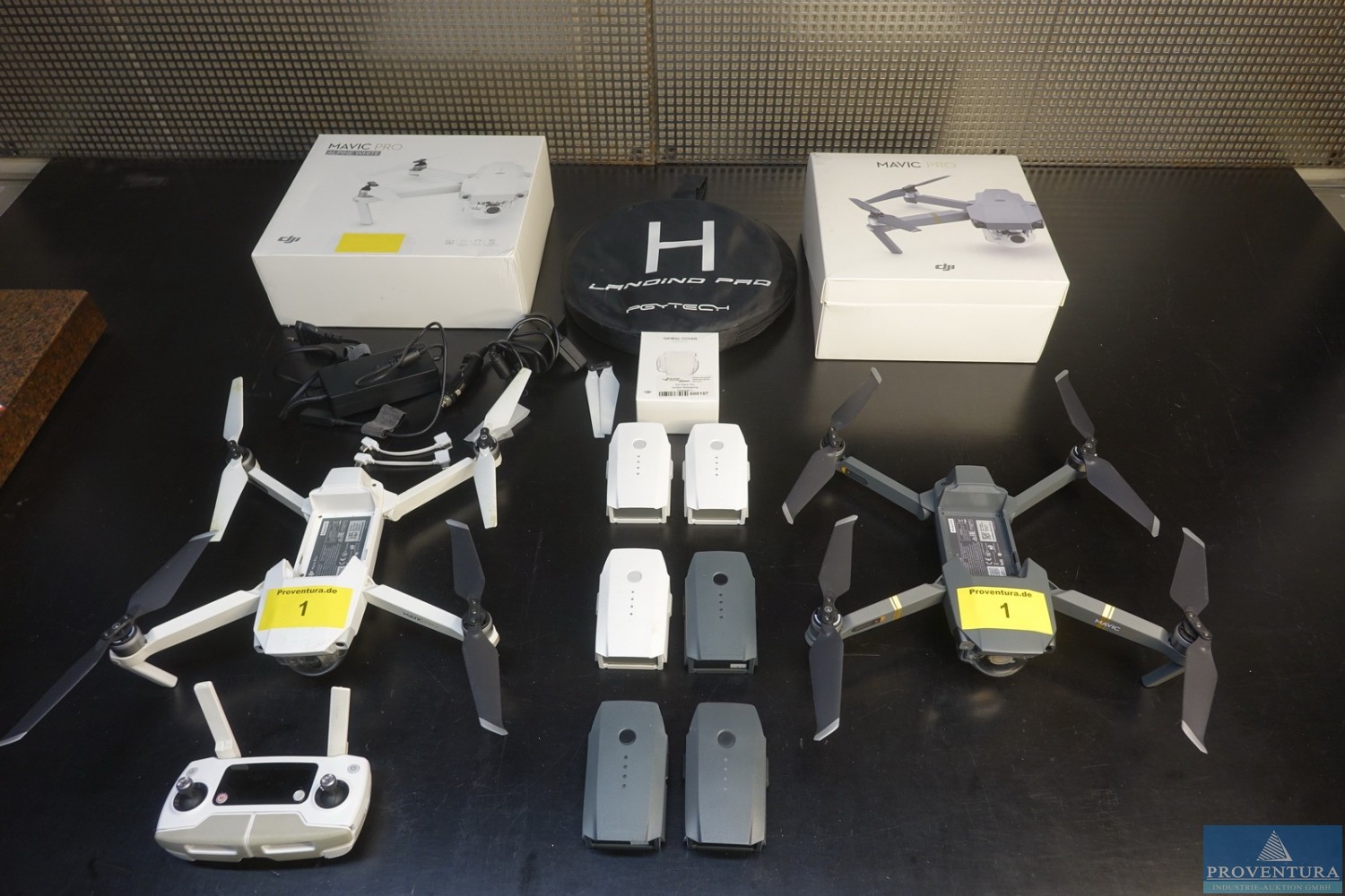 Insolvenzversteigerung 89 Pos. Drohnen DJI Mavic Fotostudio EDV Konferenztechnik etc.