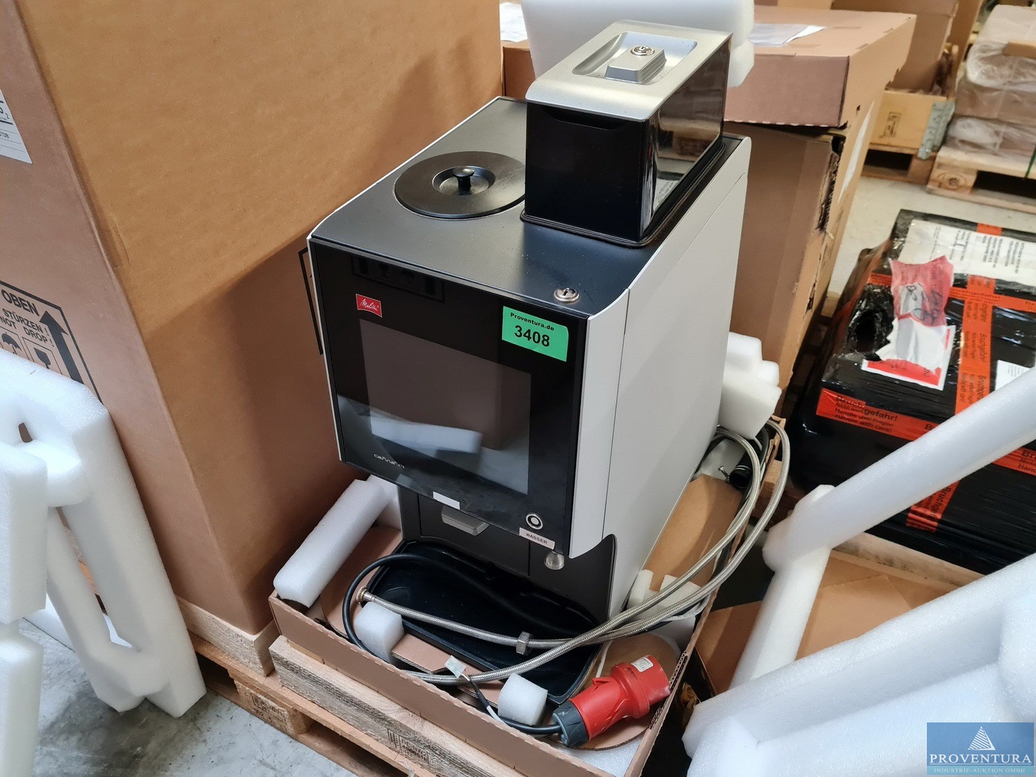 Aus Leasing: 2x Kaffeefiltervollautomat MELITTA Cafina XT8 F mit Satzabscheider CT-XT, 1x Kaffeevollautomat MELITTA Cafina XT4 mit Milchkühlschrank