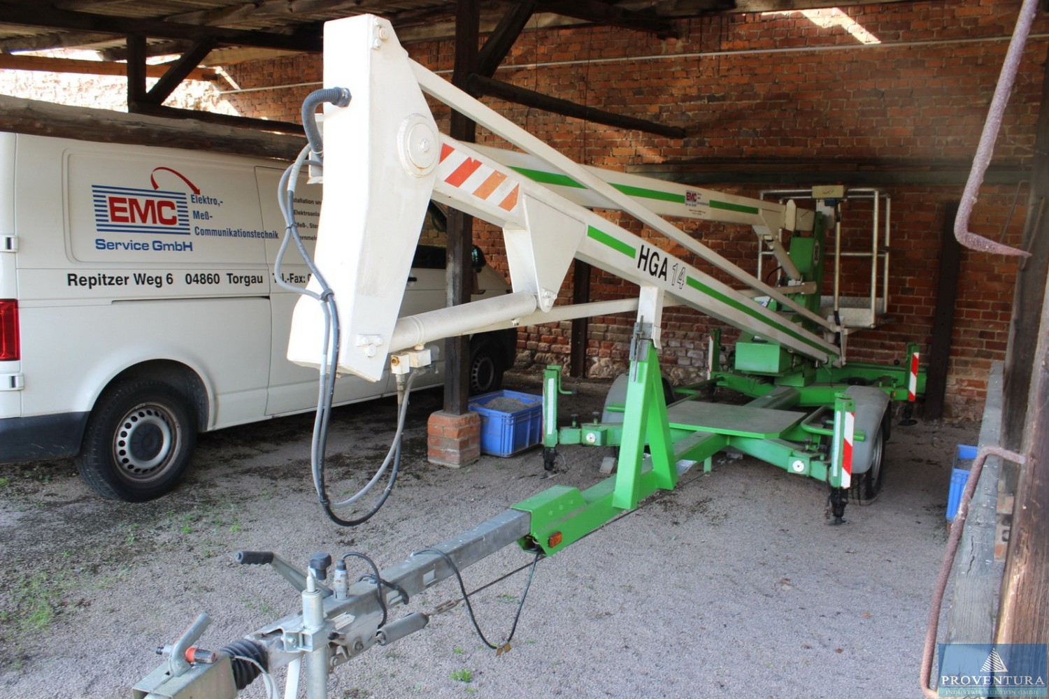 Insolvenzversteigerung Hydraulische Gelenkarbeitsbühne BAUMECHANIK Halle GmbH HGA 14 EZ 1995, 14 m