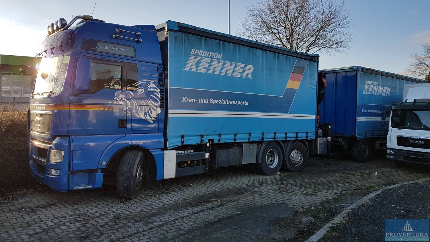 Lkw Ladekran MAN 26.480 Liftachse, Bagger O&K MH6, 37154 Northeim