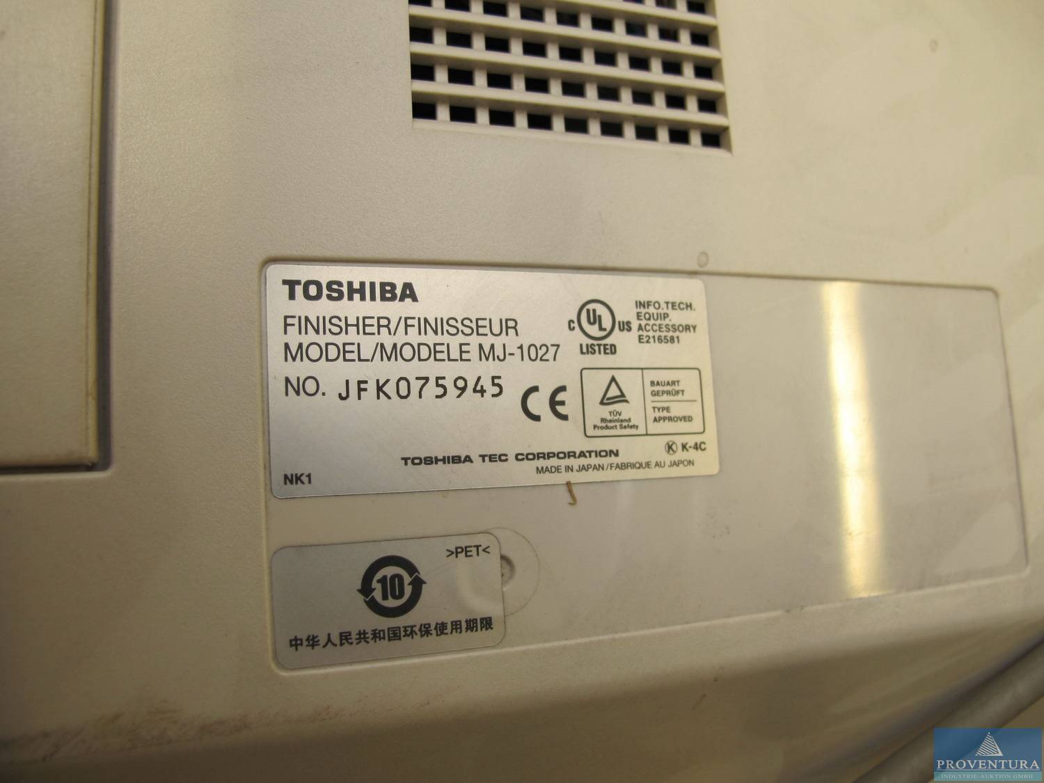 Finisher TOSHIBA MJ1027