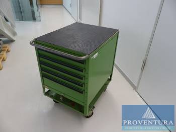 Werkbank Holz/Metall grün | Proventura Online-Auktion