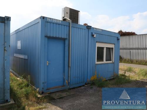 Versteigerung Bürocontainer: 2 Doppel-Bürocontainer, 2 Einzel-Bürocontainer