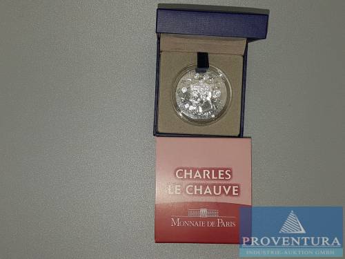 Silbermünze Frankreich Charles le chauve 10 Euro 2014 st.