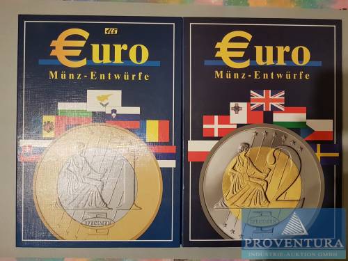 Euro-Münzentwürfe 2 Alben Zypern