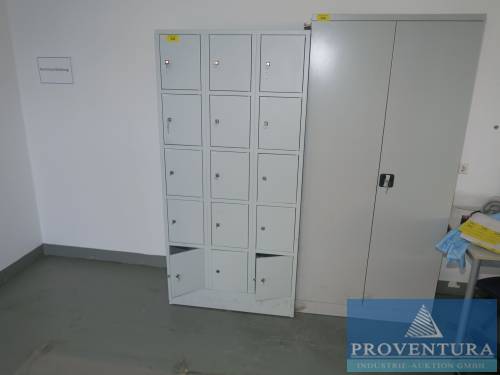 Schließfachschrank Metall weiß ca. 90x50x185h cm