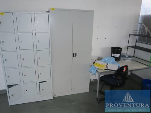 Metallschrank grau ca. 90x40x195h cm