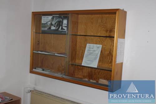 Hängevitrine Glas/Holz ca. 250bx100hx25t cm