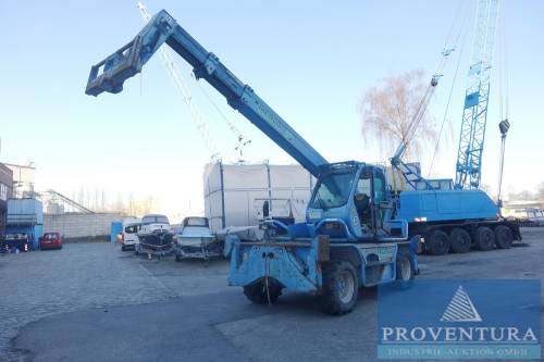 Versteigerung Teleskoplader Merlo Roto 38.16 S, Bj. 2008, 5.700 Betr.-Std., Traglast ca. 3.8t, div. Anbaugeräte