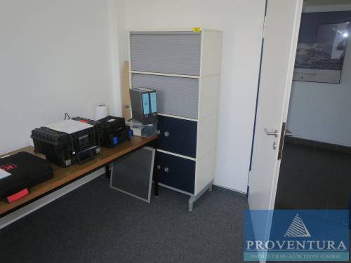 Büroschrank weiß/blau